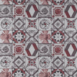 GASTON Y DANIELA GDT5332.001.0 TRASTEVERE ROJO/MARRON Fabric - Eade's Wallpaper