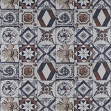 GASTON Y DANIELA GDT5332.002.0 TRASTEVERE AZUL/TABACO Fabric - Eade's Wallpaper