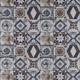 GASTON Y DANIELA GDT5332.002.0 TRASTEVERE AZUL/TABACO Fabric - Eade's Wallpaper