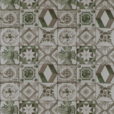 GASTON Y DANIELA GDT5332.003.0 TRASTEVERE VERDE Fabric - Eade's Wallpaper