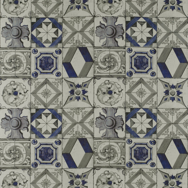 GASTON Y DANIELA GDT5332.004.0 TRASTEVERE AZUL/GRIS Fabric - Eade's Wallpaper