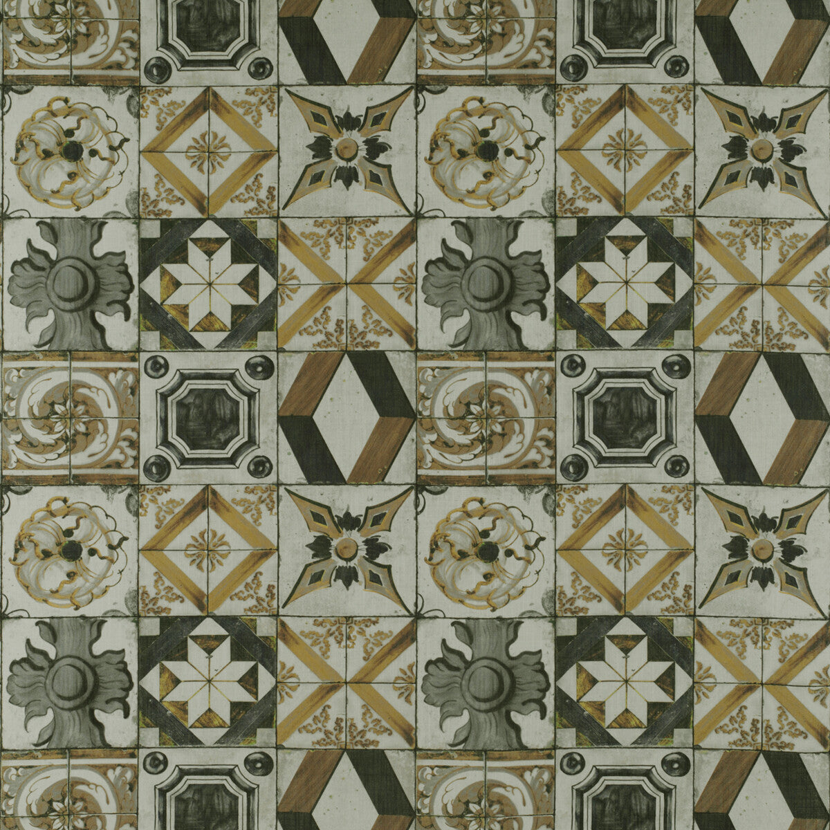 GASTON Y DANIELA GDT5332.005.0 TRASTEVERE ORO/GRIS Fabric - Eade's Wallpaper