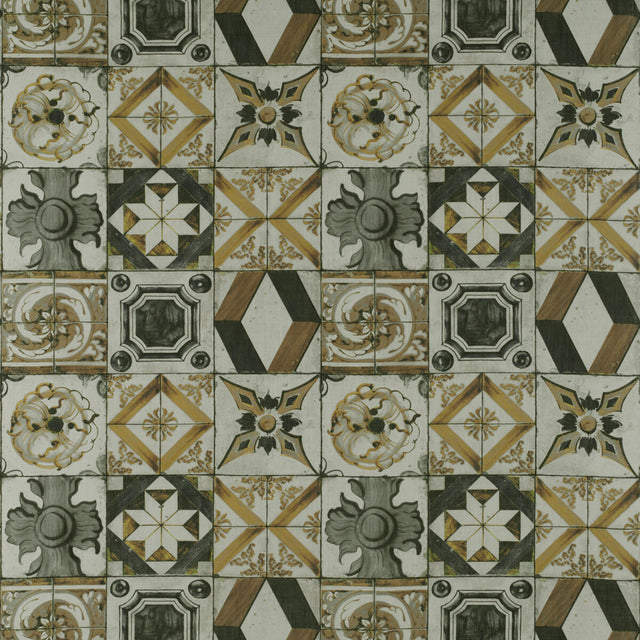 GASTON Y DANIELA GDT5332.005.0 TRASTEVERE ORO/GRIS Fabric - Eade's Wallpaper