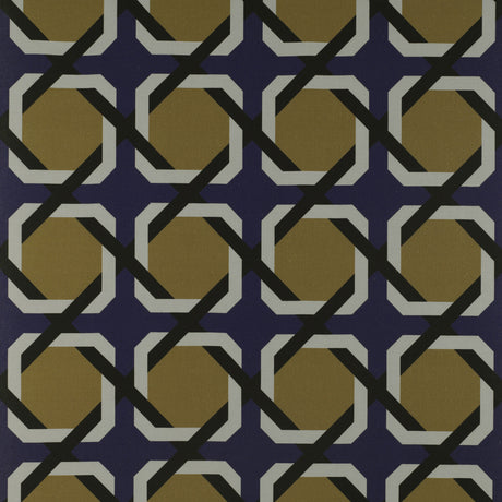 GASTON Y DANIELA GDT5340.003.0 PARIONI AZUL/OCRE Fabric - Eade's Wallpaper