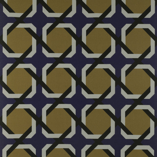 GASTON Y DANIELA GDT5340.003.0 PARIONI AZUL/OCRE Fabric - Eade's Wallpaper
