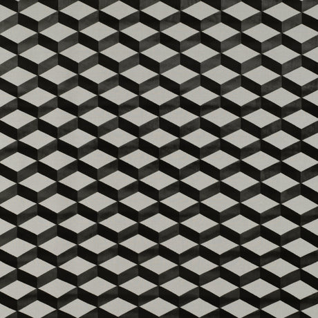 GASTON Y DANIELA GDT5343.001.0 LIVORNO BLANCO/ONYX Fabric - Eade's Wallpaper