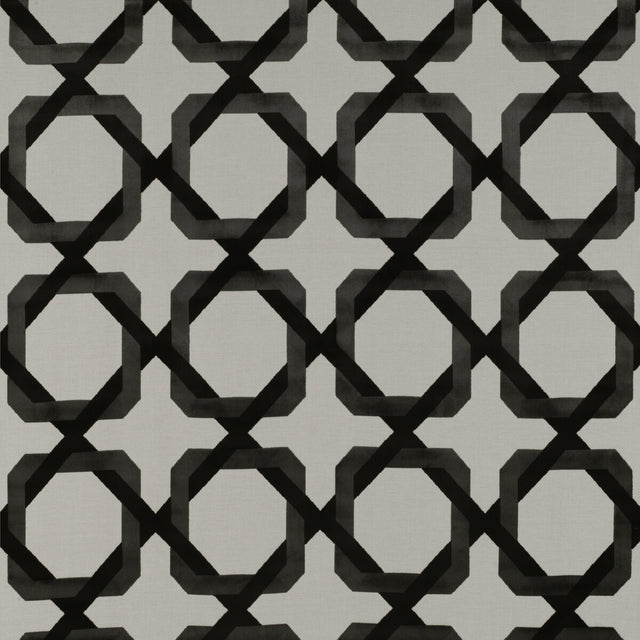 GASTON Y DANIELA GDT5348.001.0 GALLIANO BLANCO/ONYX Fabric - Eade's Wallpaper