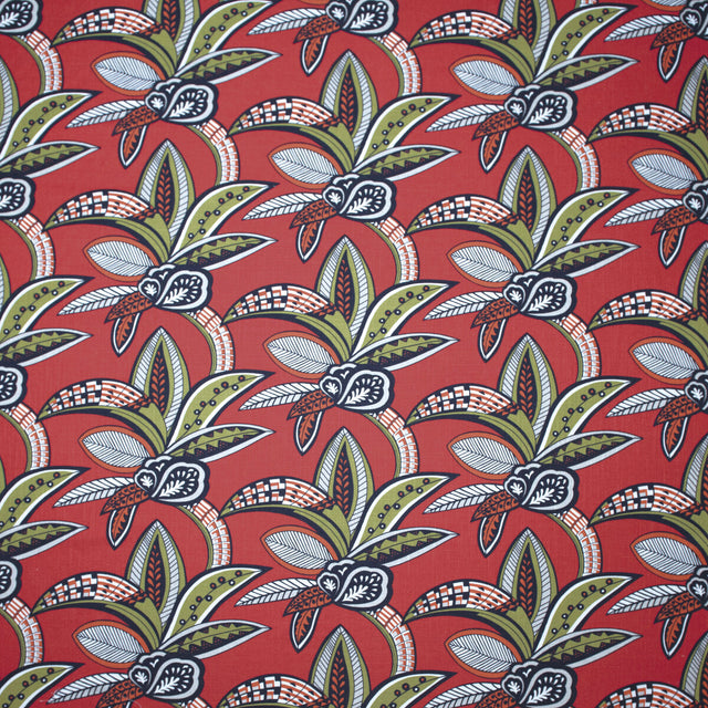 GASTON Y DANIELA GDT5426.1.0 TANZANIA CORAL  Fabric - Eade's Wallpaper