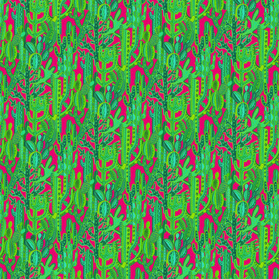 GASTON Y DANIELA GDT5491.002.0 CACTUS ROSA/VERDE Fabric - Eade's Wallpaper