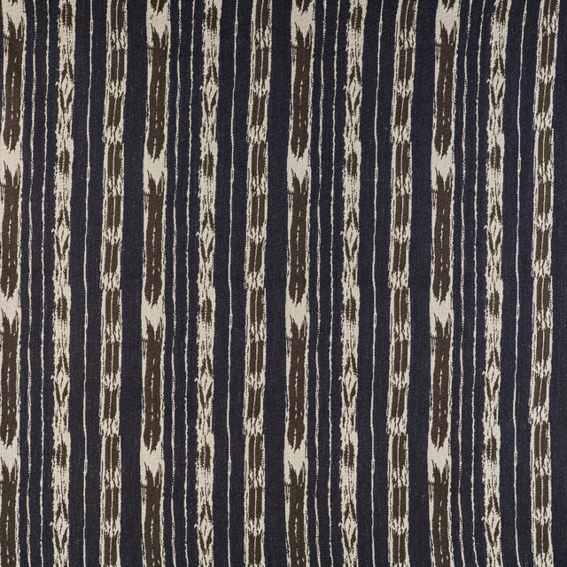 GASTON Y DANIELA GDT5497.003.0 BANDAS CRUDO/AZUL Fabric - Eade's Wallpaper