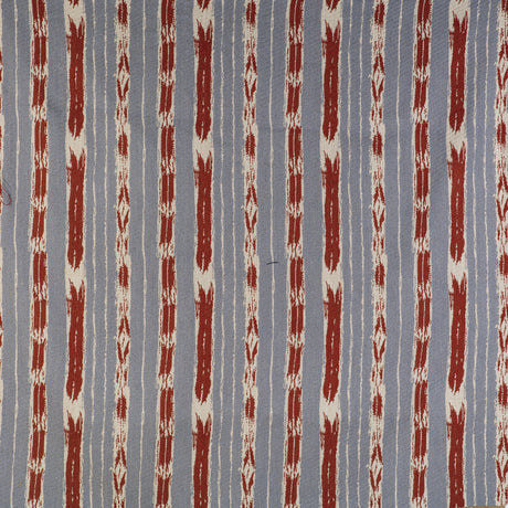 GASTON Y DANIELA GDT5497.004.0 BANDAS AZUL CIELO/ROJO Fabric - Eade's Wallpaper