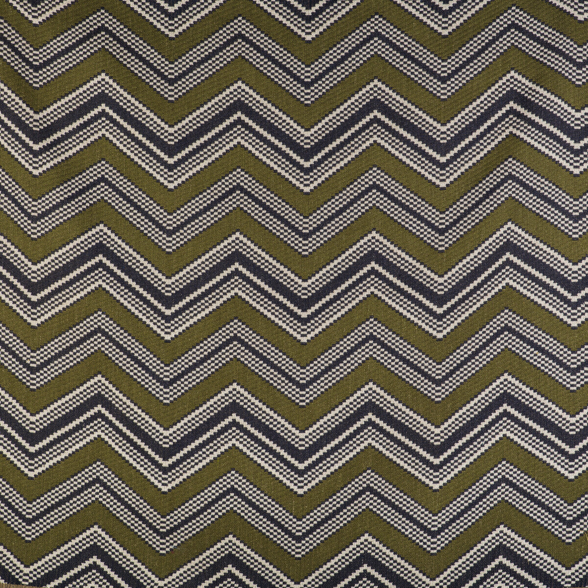 GASTON Y DANIELA GDT5498.001.0 ZIG ZAG VERDE/NAVY Fabric - Eade's Wallpaper