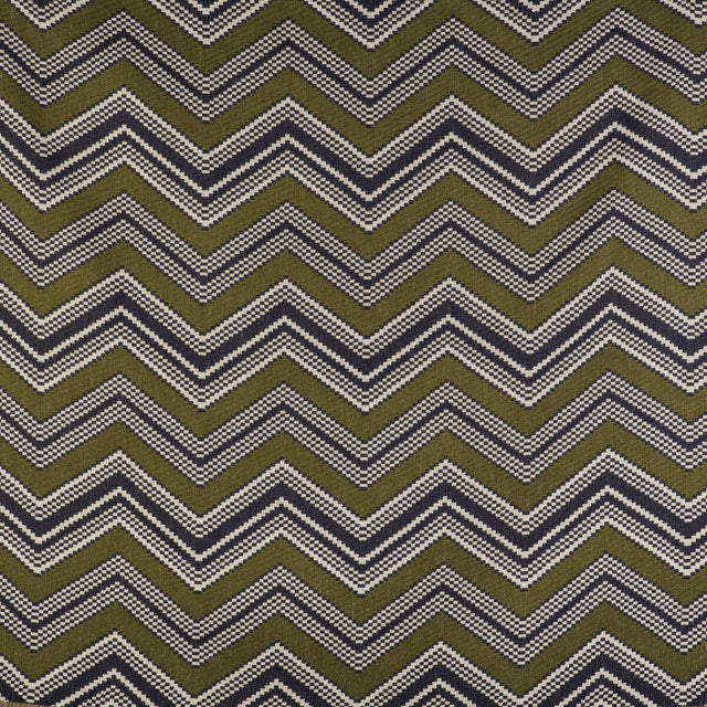 GASTON Y DANIELA GDT5498.001.0 ZIG ZAG VERDE/NAVY Fabric - Eade's Wallpaper