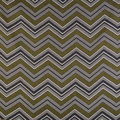 GASTON Y DANIELA GDT5498.001.0 ZIG ZAG VERDE/NAVY Fabric - Eade's Wallpaper