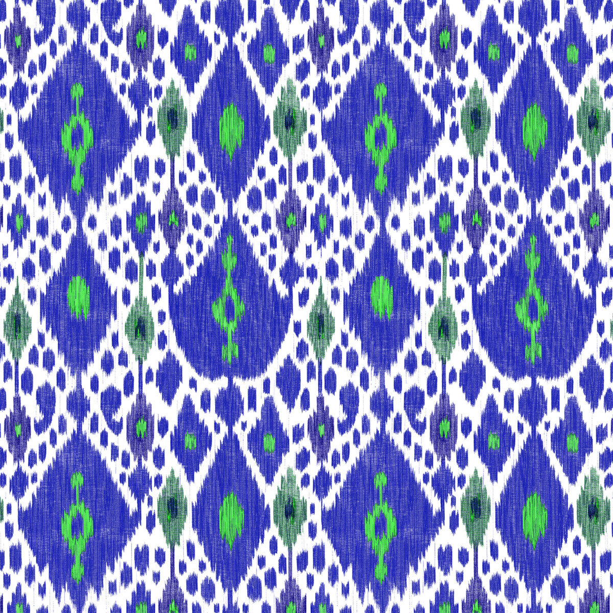 GASTON Y DANIELA GDT5542.001.0 IKAT AZUL Fabric - Eade's Wallpaper