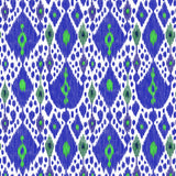 GASTON Y DANIELA GDT5542.001.0 IKAT AZUL Fabric - Eade's Wallpaper