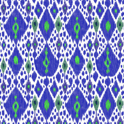 GASTON Y DANIELA GDT5542.001.0 IKAT AZUL Fabric - Eade's Wallpaper