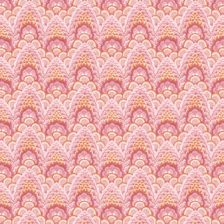 GASTON Y DANIELA GDT5543.003.0 GANGES ROSA/NARANJA Fabric - Eade's Wallpaper