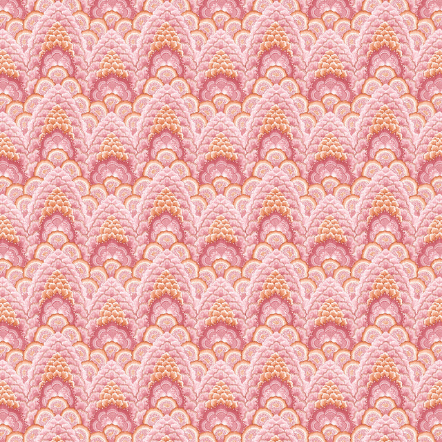 GASTON Y DANIELA GDT5543.003.0 GANGES ROSA/NARANJA Fabric - Eade's Wallpaper