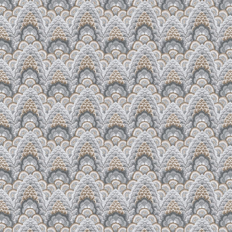 GASTON Y DANIELA GDT5543.005.0 GANGES TABACO/GRIS Fabric - Eade's Wallpaper