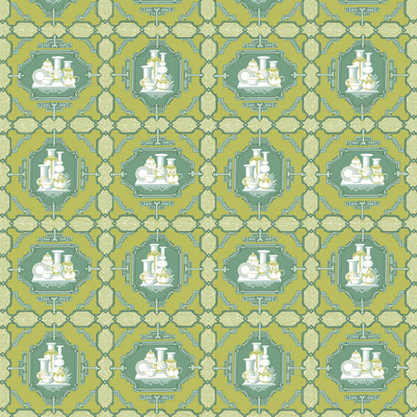 GASTON Y DANIELA GDT5544.002.0 PORCELANAS LIMA Fabric - Eade's Wallpaper