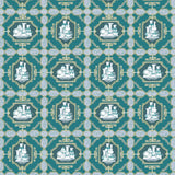 GASTON Y DANIELA GDT5544.003.0 PORCELANAS ESMERALDA Fabric - Eade's Wallpaper