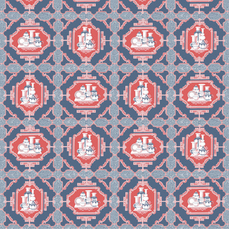 GASTON Y DANIELA GDT5544.005.0 PORCELANAS AZUL Fabric - Eade's Wallpaper