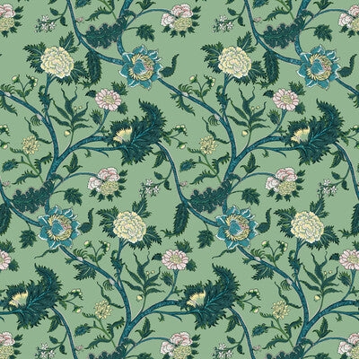 GASTON Y DANIELA GDT5545.002.0 PALAMPORE VERDE Fabric - Eade's Wallpaper