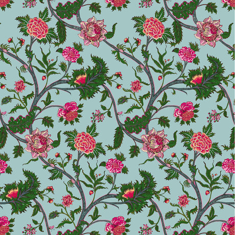 GASTON Y DANIELA GDT5545.003.0 PALAMPORE AZUL Fabric - Eade's Wallpaper