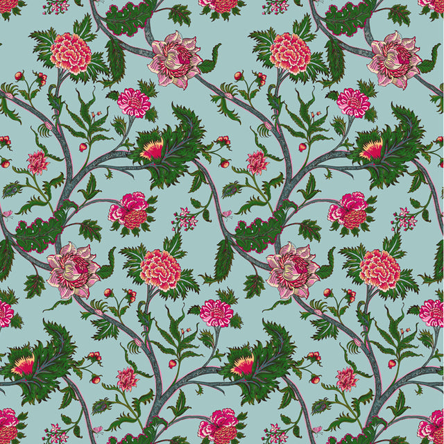 GASTON Y DANIELA GDT5545.003.0 PALAMPORE AZUL Fabric - Eade's Wallpaper