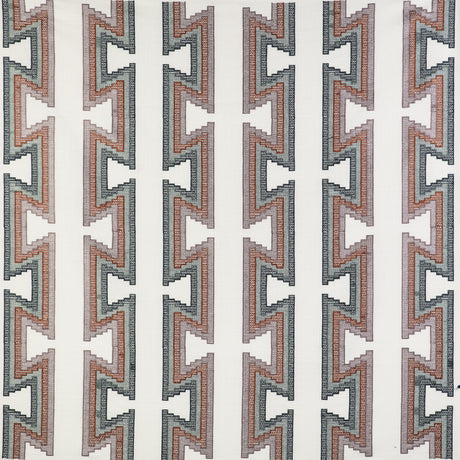 GASTON Y DANIELA GDT5546.001.0 TRAZO OCEANO/BRIQUE Fabric - Eade's Wallpaper