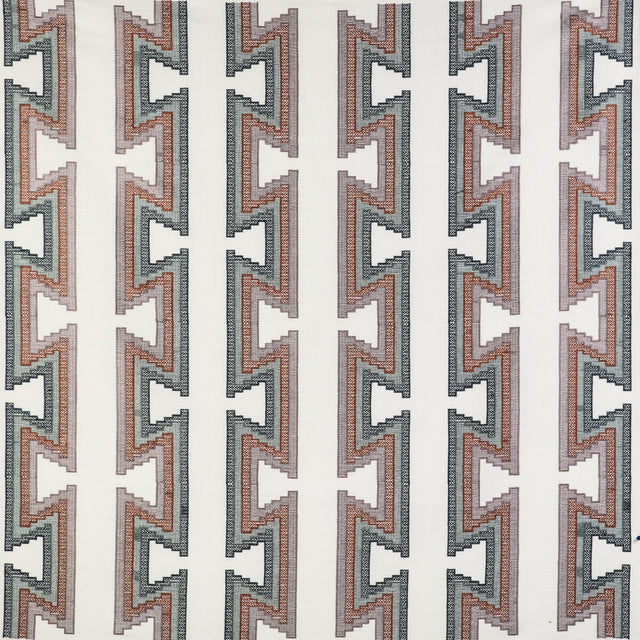 GASTON Y DANIELA GDT5546.001.0 TRAZO OCEANO/BRIQUE Fabric - Eade's Wallpaper