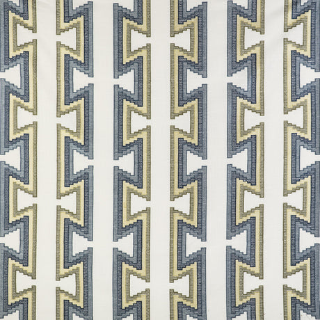 GASTON Y DANIELA GDT5546.002.0 TRAZO AZUL/LIMA Fabric - Eade's Wallpaper