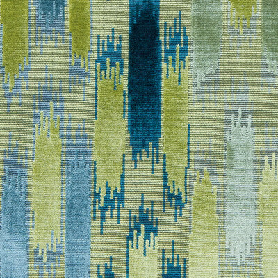GASTON Y DANIELA GDT5566.002.0 ARAGON LIMA/AZUL Fabric - Eade's Wallpaper