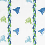 GASTON Y DANIELA GDT5603.003.0 REINA ROJA  VERDE/AZUL Fabric - Eade's Wallpaper