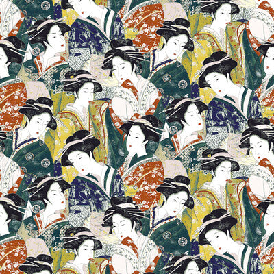 GASTON Y DANIELA GDT5623.001.0 MATSUYAMA VELVET MULTI Fabric - Eade's Wallpaper