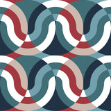 GASTON Y DANIELA GDT5624.001.0 KIMI AZUL/ROJO Fabric - Eade's Wallpaper