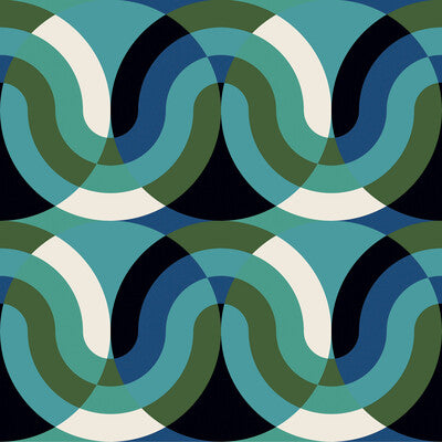 GASTON Y DANIELA GDT5624.002.0 KIMI AZUL/VERDE Fabric - Eade's Wallpaper