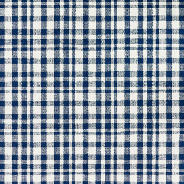 GASTON Y DANIELA GDT5675.002.0 DRACH BLANCO/AZUL OSCURO Fabric - Eade's Wallpaper