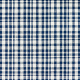 GASTON Y DANIELA GDT5675.002.0 DRACH BLANCO/AZUL OSCURO Fabric - Eade's Wallpaper