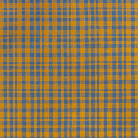 GASTON Y DANIELA GDT5675.009.0 DRACH OCRE/AZUL PLOMO Fabric - Eade's Wallpaper