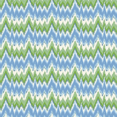 GASTON Y DANIELA GDT5677.004.0 CALA FIGUERA VERDE AZUL Fabric - Eade's Wallpaper
