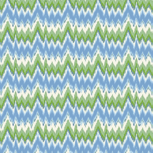 GASTON Y DANIELA GDT5677.004.0 CALA FIGUERA VERDE AZUL Fabric - Eade's Wallpaper