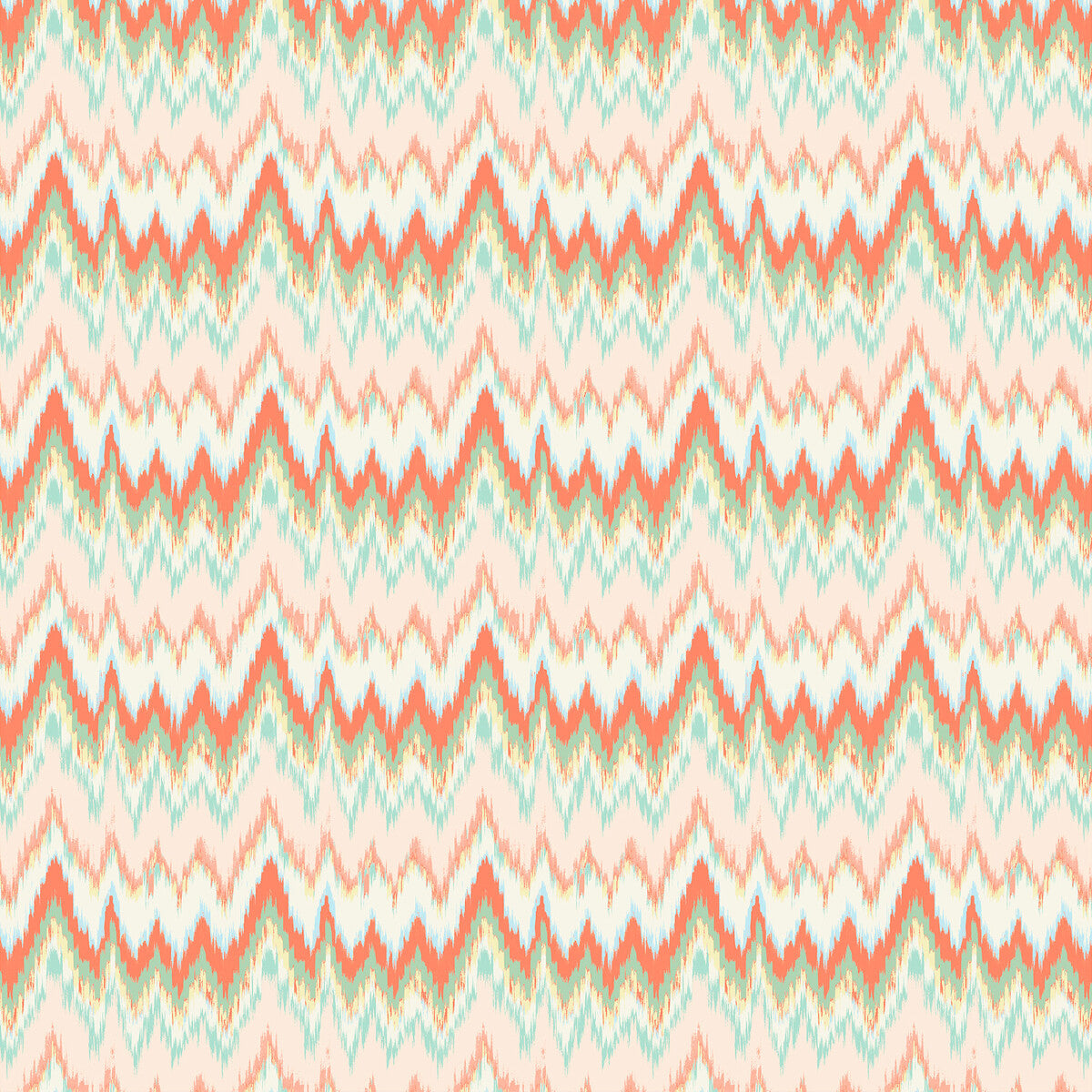 GASTON Y DANIELA GDT5677.005.0 CALA FIGUERA CORAL/VERDE Fabric - Eade's Wallpaper