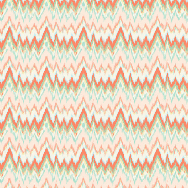 GASTON Y DANIELA GDT5677.005.0 CALA FIGUERA CORAL/VERDE Fabric - Eade's Wallpaper
