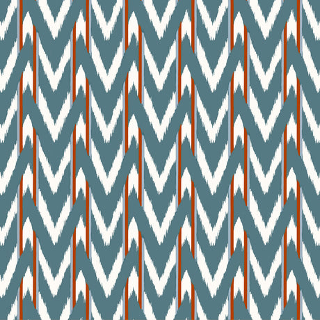 GASTON Y DANIELA GDT5678.003.0 CALA D OR AZUL TEJA Fabric - Eade's Wallpaper
