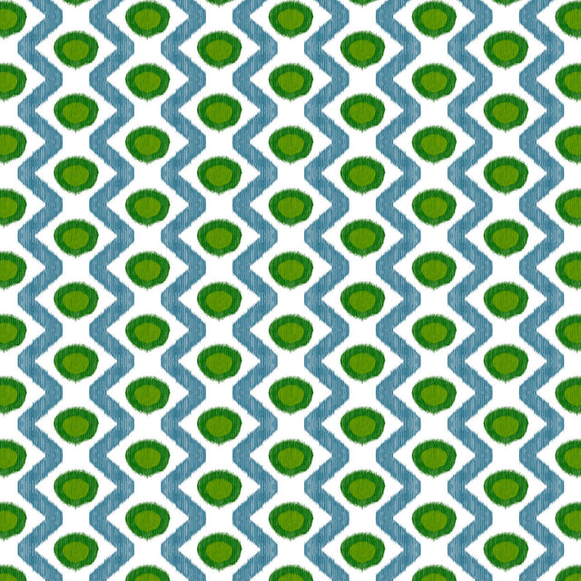 GASTON Y DANIELA GDT5681.001.0 CALA MARSAL VERDE AZUL Fabric - Eade's Wallpaper