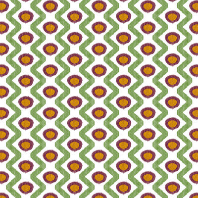 GASTON Y DANIELA GDT5681.003.0 CALA MARSAL VERDE BURDEOS Fabric - Eade's Wallpaper