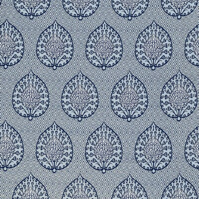 GASTON Y DANIELA GDT5692.003.0 PALMETA FONDO AZUL Fabric - Eade's Wallpaper