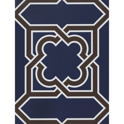 GASTON Y DANIELA GDW5257.001.0 MARTIN AZUL/CHOCOLATE Wallpaper - Eade's Wallpaper